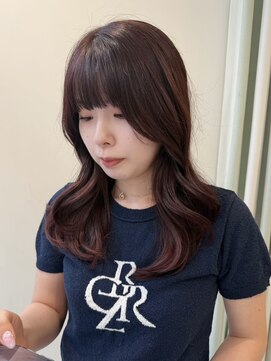 ニューヨークニューヨーク なんば道頓堀店(NYNY) 艶感カシスブラウン×ミディアムレイヤー