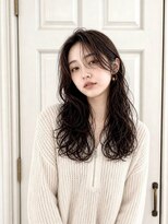 アロマヘアルーム 横浜店(AROMA hair room)&nbsp;レイヤー/流し前髪/ウェーブパーマ/コテ巻き風パーマ/黒髪/横浜