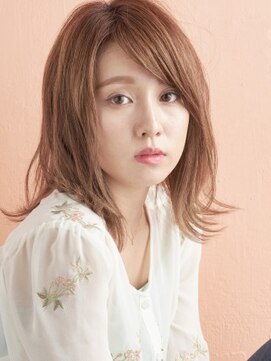 ミンクス 原宿店(MINX) ナチュラル外ハネミディ #モード#3Dカラー#ミニマムボブ