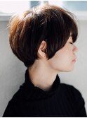 刈り上げショートボブ20代/30代/40代/庭瀬