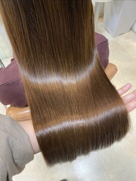 フォルテ 榛原パームス店 前髪アンブレラカラーこなれミディイメチェンウェーブパーマ