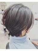 ショートボブ×ワンカールパーマ