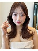 大人かわいい/レイヤーロング/くびれ/シースルーバング/韓国