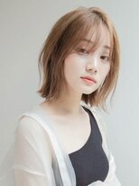 ロンド ジュルード 名古屋(Lond jeloud) ナチュラルベージュ切りっぱなしボブ