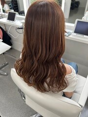 デザインカラー/オレンジブラウン/巻き髪