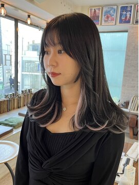 ヘアー アレス(hair ales) インナーカラー　エクステ　ポイントエクステ