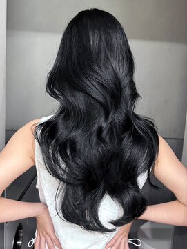 アイティーバイアルバム 藤沢店(IT by ALBUM) ブルーブラックロング_切りっぱなしボブエアリーロング_ba479991