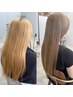【徹底ヘアケア】ステップボーンカット＋ケアブリーチダブルカラー27,500円