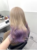 ホワイトベージュ×ラベンダー