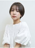 前髪あり／マッシュショート／面長改善／ショートカット