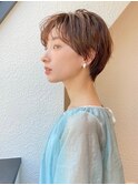 前髪長め大人小顔ショート30代40代50代　藤沢
