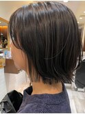 マッシュショート丸みショート黒髪ショートベリーショート40代