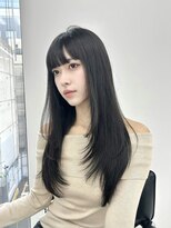 ユーフォリア 渋谷グランデ(Euphoria SHIBUYA GRANDE)&nbsp;レイヤーカット　くびれヘア　オリーブグレージュ