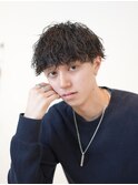 簡単セットトレンド黒髪波巻きパーママッシュ【BLAZE 大庭】