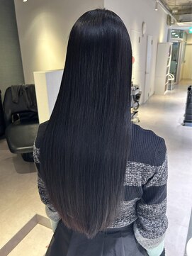 アム(amu) 髪質改善酸性ストレート/美髪矯正/ブルーブラック/艶髪