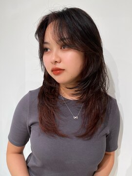 ブランコ 名古屋栄(BLANCO) [nina]バレイヤージュ　ボルドー