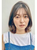 ☆大人かわいい ふわミディ 韓国ヘア シースルーバング☆
