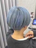 ヘアサロン ドットプラス 町田店(dot. plus) 【山本 直幸】刈り上げボブ×ブリーチブルー