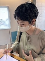 ノード(NODO) 黒髪ショートのニュアンスパーマ
