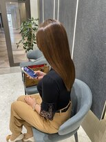 シュヴーブリヤン(cheveux brillants)&nbsp;【美髪縮毛矯正で再現性100%な艶髪】ブラウン×ストレートロング