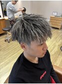 パイルツイスト×ホワイトメッシュ