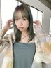 【ダブルカラー】リタッチケアブリーチ+オンカラー+カット¥22000