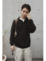 パーク(PARK)&nbsp;メンズオールバックショート七三ショートニュアンスパーマ
