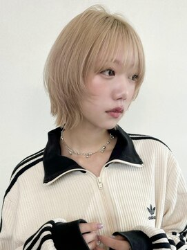 ヒビヲ 横浜西口店(HIBIO) レイヤーカットレイヤーボブハッシュカットブリーチダブルカラー