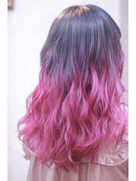 カシュカシュ(cache cache) cache☆ブルーアッシュとラベンダーピンクのグラデーション☆