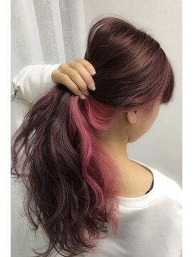 ルノン フィージュ(LUNON fieju) 【LUNON fieju】フェミニンピンク×インナーカラー