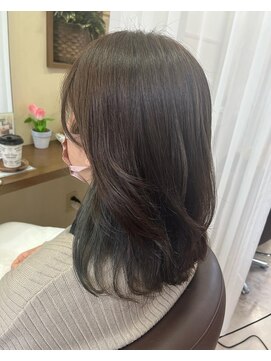 コアフィールフィス(COIFFURE fils) 《見附 今町》インナーグリーン×ナチュラルマット ロング