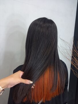 ウィクシー(wixy) 柔らか縮毛矯正/ビタミンオレンジカラー/インナーカラー