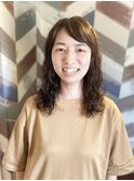 ガーリーなランダムパーマ