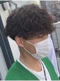 波巻きスパイラルパーマツイストパーママッシュメンズパーマ