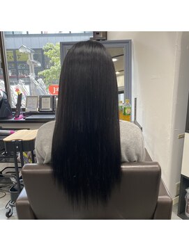 プルエクステのお店ネクスト(NEXT) #プルエクステ #プラチナ毛質 #自然な黒 #自然な茶色 #ロング