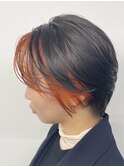 オレンジーカラー_バイカラー_ツートンカラー_セクションカラー