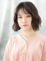 ドクターズサロン LAB 小山店 暖色カラーでシースルー前髪の柔らか大人ボブｊ小山20代30代40代