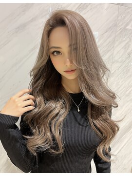 オリジンズヘアーセカンド 守谷店(Origins hair 2nd) ロングレイヤー×ミルクティーベージュカラー×BYKARTE TR