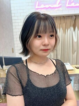 ロンド レア 天神大名店(Lond Le’a) デザインカラー/レイヤーカット/ウェットヘア/オリーブベージュ