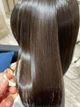 大船駅髪質改善カラー縮毛矯正艶カラートリートメントブラウン◆