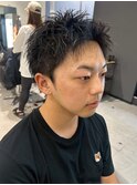 メンズカット/ブリーチ/ニュアンスパーマ/メンズハイライト/眉毛