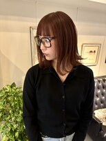 ヘアーデザイン シュシュ(hair design Chou Chou by Yone)&nbsp;前髪/レイヤーボブ/暖色系ハイライト/20代/30代/40代
