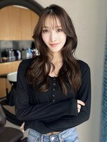 エアー 青山(AIR)&nbsp;韓国ワンホンレイヤーヨシンモリ透明感ブリーチなしカラー