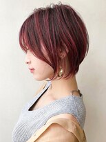 ウィールール 栄町店(WE RULE)&nbsp;レイヤーショートボブ小顔外ハネスタイルグレージュ