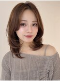 マレットヘアハイライト髪質改善オリーブグレーココアベージュ