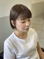 ゴウトゥデイシェアサロン 町田店(GO TODAY SHAiRE SALON) ショートボブ×オリーブ
