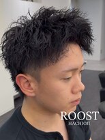 ルースト 八王子店(ROOST)&nbsp;MEN'SHAIR/ツイストパーマ/プラムブラックショートウルフ