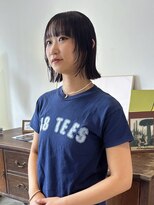 ヘアーアイストゥーレ(HAIR ICI TRE) フェイスレイヤー ぷつっとボブ レッド ボルドーカラー 夏