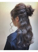 愛されゆるふわハーフアップ