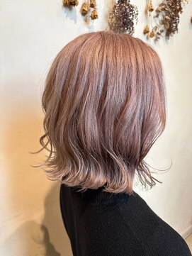 シャンプーボーイ セントラル 博多(SHAMPOO BOY central) 淡いピンク☆ハイトーン